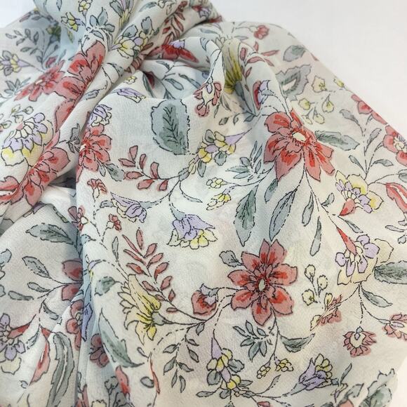 Love Tree Floral Blouse XS-S Coquette Fairy Boho Regency Victorian Peasant Top - Picture 5 of 8